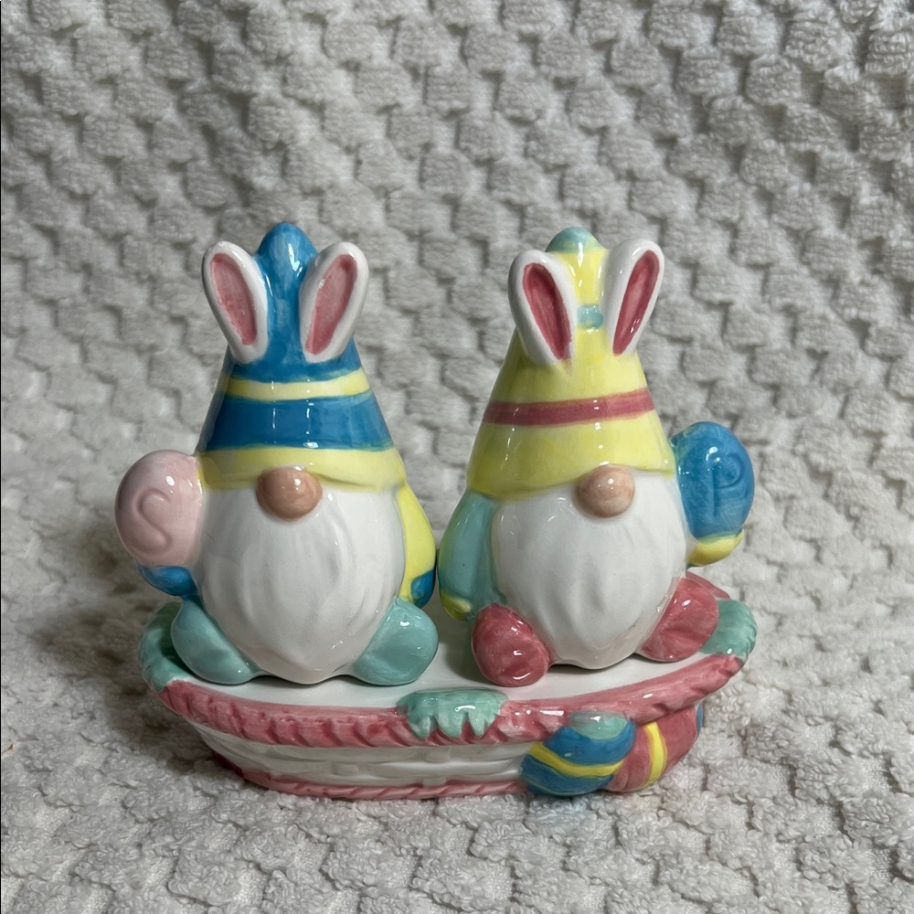 Colorful Easter Gnome Salt and Pepper Shakers